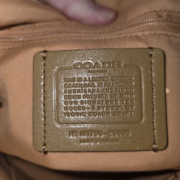 Coach Denim and Black Floral Crossbody Bag - Picture 11 of 15